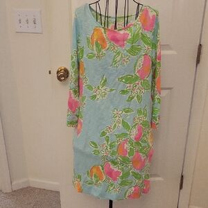 Lilly Pulitzer Dress Pool Blue Pink Lemonade